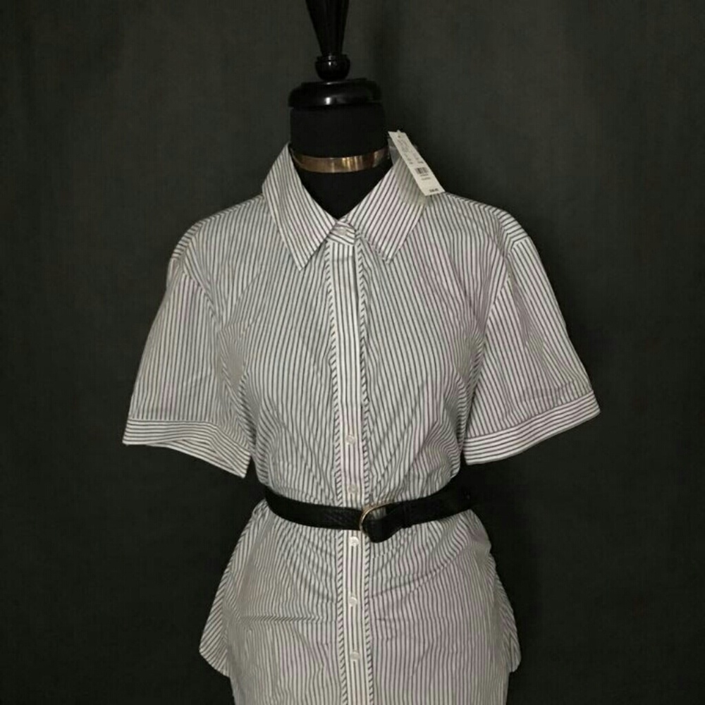 NEW! JONES NEWYORK Office Short Sleeves Shirt SzXL